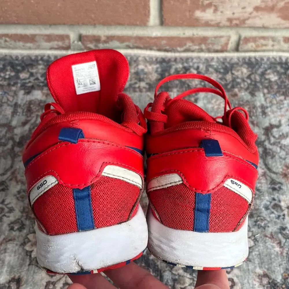 New Balance Fresh Foam 650v1 Kids Running Shoes / Size 6 Wide /Red Navy GK650TN1